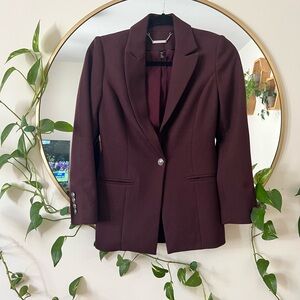 White House Black Market Dark Burgundy Blazer